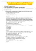 Chamberlain College Of Nursing:NR 601 Final Exam 2 Latest-Questions and Answers;Graded A 2019/2020