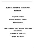 SDGEOGM ASSIGNMENT 2 LESSON PLANS EXAMPLE