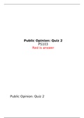 Political Science - PS103 Quiz 2 Study Guide Q&A - Graded A - SEMO