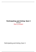 Political Science - PS103 Quiz 3 Study Guide Q&A - Graded A - SEMO