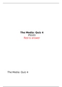 Political Science - PS103 Quiz 4 Study Guide Q&A - Graded A - SEMO