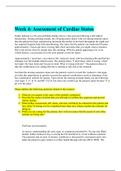 NR 305 Week 4 Assignment, Assessment of Cardiac Status-(Esther Jackson's Case)