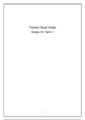 Tourism Grade 10 Term 1 Study Guide