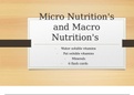 Unit 11 - Sports Nutrition - Micro Nutrition's and Macro Nutrition's - Assignment 1