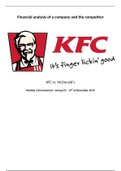 Financial analysis KFC vs McDonald's