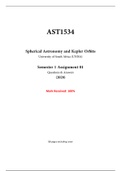 AST1534 Assignment 1 Memo 2020