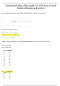 MATH 225N Week 3 Central Tendency Questions and Answers (Graded A)..