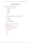 NR 283  Quiz 4 / NR283 Quiz 4 (Latest 2020) Pathophysiology: Chamberlain College of Nursing (Verified Answers, Already graded A)