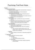 Principles of Psychology 102 Final Notes