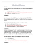 HIST 410 Week 8 Final Exam (Latest): Chamberlain College Of Nursing (Verified answers, download to score A)