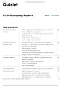 ATI RN Pharmacology Practice A Flashcards