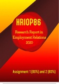 HRIOP86 Assignment 1&2 (95% and 80%)