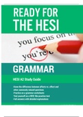 HESI A2 Grammar Study Guide (LATEST) GRADE A SOLUTIONS
