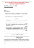 ECN226 Capital Markets 1 – 2012 Past Paper Questions and Answers
