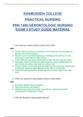 PRN 1486 Exam 3 Study Guide / PRN1486 Exam 3 Study Guide (New, 2020): Gerontologic Nursing : Rasmussen College (SATISFACTION GUARANTEED, Check Graded & Verified A)