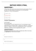 MATH 225N Week 8 Final Exam / MATH225N Week 8 Final Exam (2 Versions, Question and Answers ) (New, 2020): : Chamberlain College of Nursing (SATISFACTION GUARANTEED, CHECK REVIEWS OF MY 1000 PLUS CLIENTS)