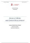 Aging at Workplace and Career Development - Lecture notes