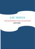 LPC NOTES ON REGISTERED PROPERTY TRANSACTION PROCEDURE- SELLER & BUYER / LPC REGISTERED PROPERTY TRANSACTION PROCEDURE- SELLER & BUYER - 2019/2020 (DISTINCTION LEVEL)