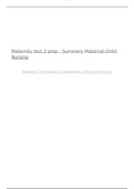 Maternity test 2 prep - Summary Maternal-Child Nursing