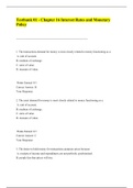 ECON 529 Chapter 16 Interest Rates and Monetary Policy TEST BANK- Questions and Answers