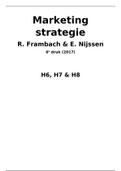 Samenvatting boek 'Marketing strategie' Frambach & Nijssen 6e druk (2017)