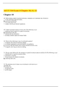 ACCT 310 Exam 4 Chapter 10, 11, 12 Questions and Answers