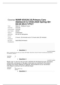 NURS 6541N Primary Care Adolescnt & Child: Week 6 Midterm Exam (March 2020)