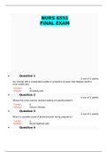 NURS 6551 / NURS 6551 Final Exam Test Bank  Questions with Answers (Rated A )