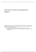 NR 661 Week 7 Discussion: Risk Management and Negligence