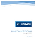 Summary + class notes European institutions 