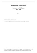 Summary and Altfragen of VO Molekulare Medizin 1