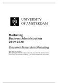 Summary Bundle Main Courses | MSc Business Administration | Consumer Marketing | Universiteit van Amsterdam (UvA)