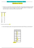 MATH 225N Week 2 Assignment / MATH225 Week 2 Assignment : Frequency Tables Q & A (NEWEST, 2020) : Chamberlain College of Nursing(Latest complete solution, Download to Score A)