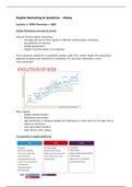 Digital Marketing & Analytics - summary all lectures + notes
