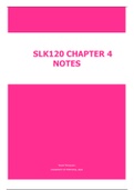 SLK120 Chapter 4 Notes