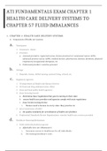 ATI FUNDAMENTALS EXAM CHAPTER 1 HEALTH CARE DELIVERY SYSTEMS TO CHAPTER 57 FLUID IMBALANCES
