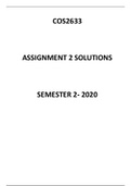 COS2633 ASSIGNMENT 2 SOLUTIONS 2020 SEMESTER 2