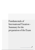 Fundamentals of International Taxation Summary for Exam Preparation
