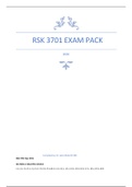 RSK3701 STUDY PACK 2020 