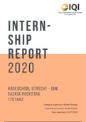 Internship Graduation Report (Hogeschool Utrecht - IBMS/IBM)