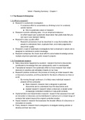 Summaries chapters 1-5 Business Research Methods