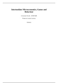 ECB2VMIE - Intermediate Microeconomics, Games and Behaviour - Full summary