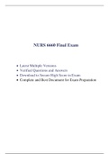 NURS6660N Final Exam (2 Versions, 2020) & NURS6660N Midterm Exam (2 Versions, 2020) (100% Correct Answers)