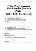 pharmacology test practice (test point) correctly answered