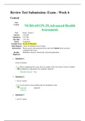 NURS6512 week 6 / NURS 6512 midterm / NUNP 6512 Advanced Health Assessment.2020/2021  GRADED A
