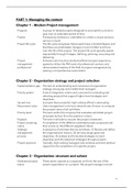 Key terms Project management Parts 1-4