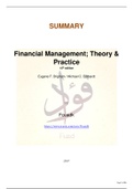 Financial Management; Theory & Practice PDF summary