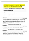 NURS 6640 Midterm Exam 5 - Questions and Answers (75/75 Points Scored)Rated A+