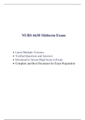 NURS 6630 Midterm Exam (3 Versions, 225 Q & A, 2020 / 2021) / NURS 6630N Midterm Exam / NURS6630 Midterm Exam / NURS6630N Midterm Exam |Verified and 100% Correct Q & A, Download to Secure HIGHSCORE|
