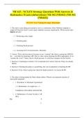 NR 442 - NCLEX Strategy Questions With Answers 